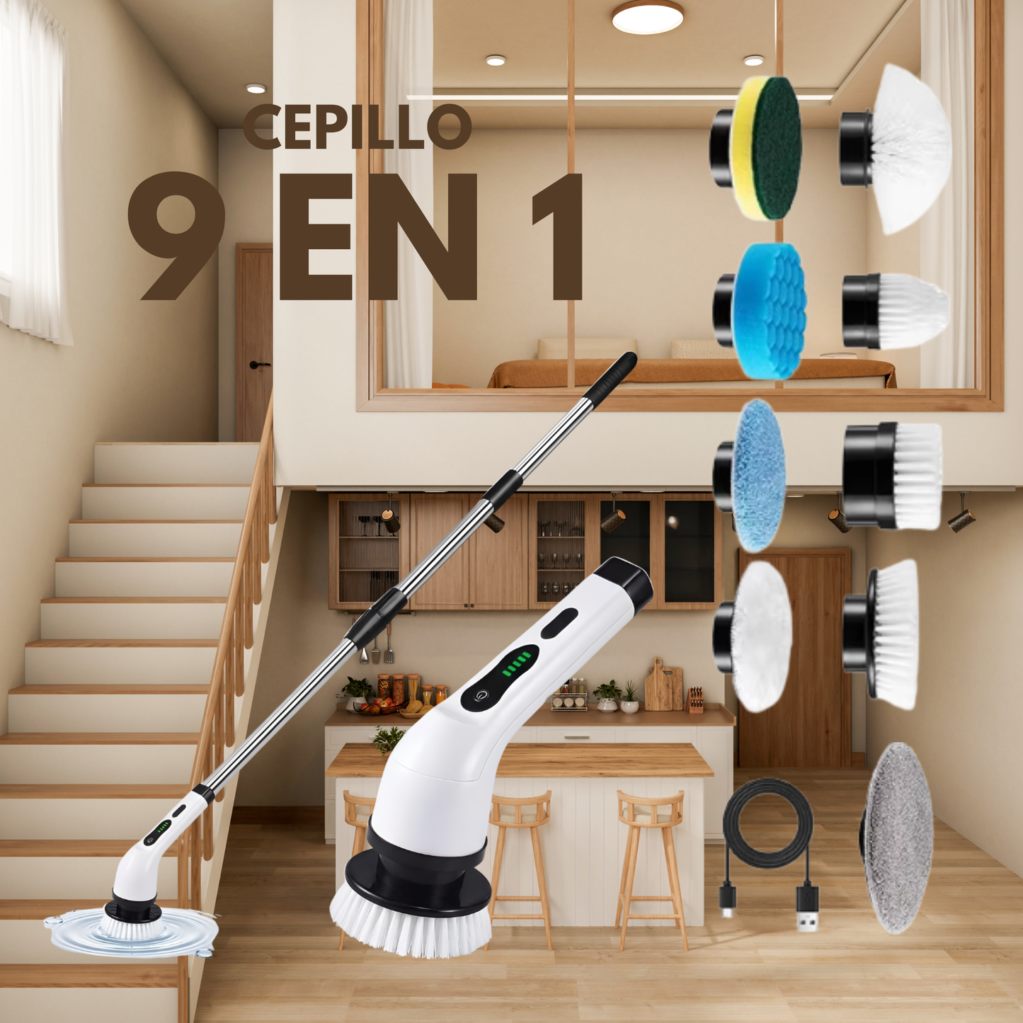 Cepillo electrico 9 en 1